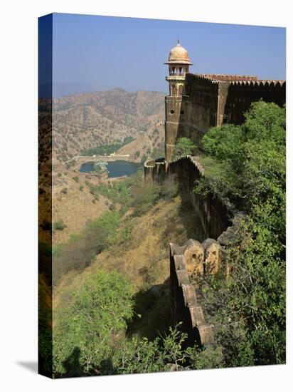 View from Walls of Jaigarh Fort, Amber, Near Jaipur, Rajasthan State, India-Richard Ashworth-Stretched Canvas