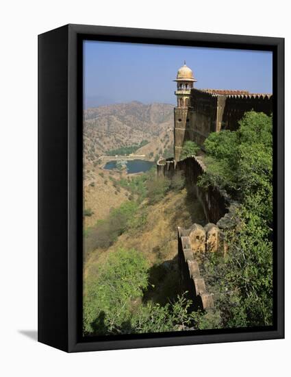 View from Walls of Jaigarh Fort, Amber, Near Jaipur, Rajasthan State, India-Richard Ashworth-Framed Stretched Canvas