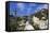 View from Waterfront to Statue-Eleanor Scriven-Framed Stretched Canvas