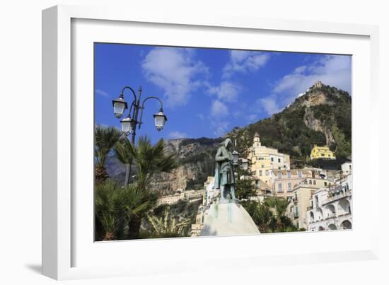 View from Waterfront to Statue-Eleanor Scriven-Framed Photographic Print