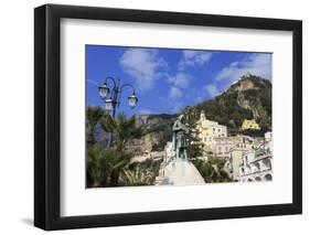 View from Waterfront to Statue-Eleanor Scriven-Framed Photographic Print