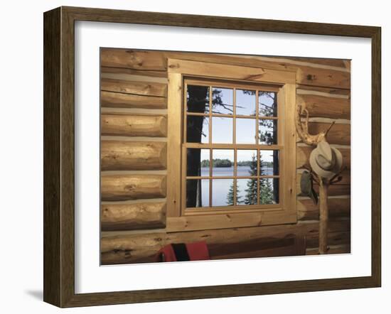 View from Window in Log Cabin-null-Framed Photographic Print