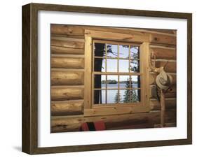 View from Window in Log Cabin-null-Framed Photographic Print