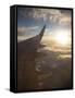 View from Window of Boeing 737-800 En Route from Australia to New Zealand at Sunset, Australia, Pac-Nick Servian-Framed Stretched Canvas