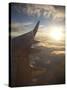 View from Window of Boeing 737-800 En Route from Australia to New Zealand at Sunset, Australia, Pac-Nick Servian-Stretched Canvas