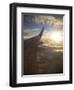 View from Window of Boeing 737-800 En Route from Australia to New Zealand at Sunset, Australia, Pac-Nick Servian-Framed Photographic Print