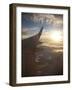 View from Window of Boeing 737-800 En Route from Australia to New Zealand at Sunset, Australia, Pac-Nick Servian-Framed Photographic Print
