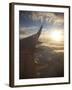 View from Window of Boeing 737-800 En Route from Australia to New Zealand at Sunset, Australia, Pac-Nick Servian-Framed Photographic Print