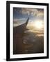 View from Window of Boeing 737-800 En Route from Australia to New Zealand at Sunset, Australia, Pac-Nick Servian-Framed Photographic Print