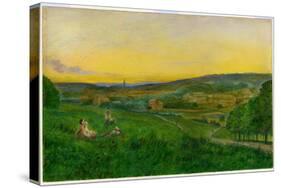 View from Woodhouse Ridge-John Atkinson Grimshaw-Stretched Canvas