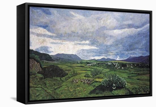 View from Yagul Towards the East, 1996-Pedro Diego Alvarado-Framed Stretched Canvas