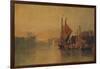 View from Yarmouth Bridge, Norfolk, Looking towards Breydon, Just after Sunset, c1823-John Sell Cotman-Framed Giclee Print