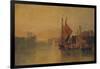 View from Yarmouth Bridge, Norfolk, Looking towards Breydon, Just after Sunset, c1823-John Sell Cotman-Framed Giclee Print