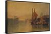 View from Yarmouth Bridge, Norfolk, Looking towards Breydon, Just after Sunset, c1823-John Sell Cotman-Framed Stretched Canvas