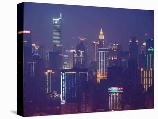 View from Yikeshu, Chongqing, Yangtze River, Chongqing Province, China-Walter Bibikow-Stretched Canvas