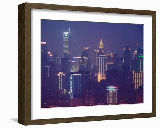 View from Yikeshu, Chongqing, Yangtze River, Chongqing Province, China-Walter Bibikow-Framed Photographic Print