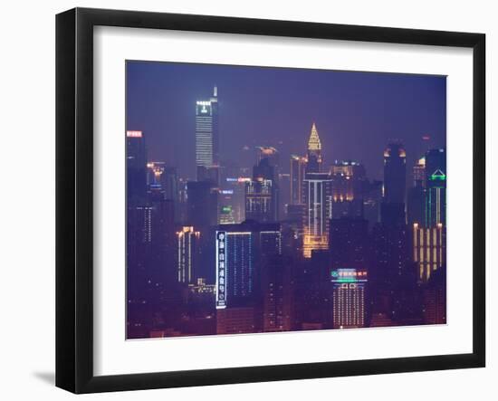 View from Yikeshu, Chongqing, Yangtze River, Chongqing Province, China-Walter Bibikow-Framed Photographic Print