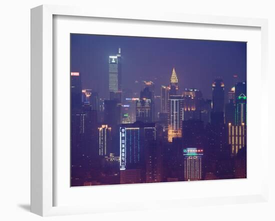 View from Yikeshu, Chongqing, Yangtze River, Chongqing Province, China-Walter Bibikow-Framed Photographic Print