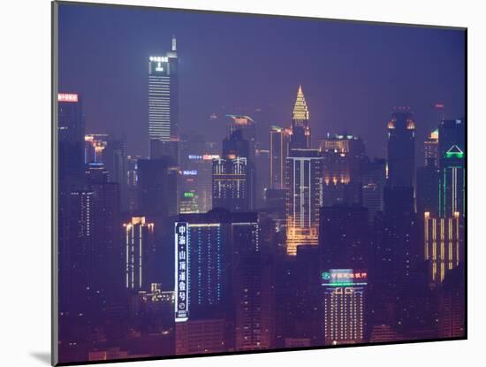 View from Yikeshu, Chongqing, Yangtze River, Chongqing Province, China-Walter Bibikow-Mounted Photographic Print