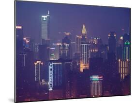 View from Yikeshu, Chongqing, Yangtze River, Chongqing Province, China-Walter Bibikow-Mounted Photographic Print