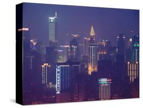 View from Yikeshu, Chongqing, Yangtze River, Chongqing Province, China-Walter Bibikow-Stretched Canvas