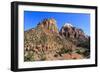 View from Zion Park Boulevard, Zion National Park, Utah, United States of America, North America-Eleanor Scriven-Framed Photographic Print