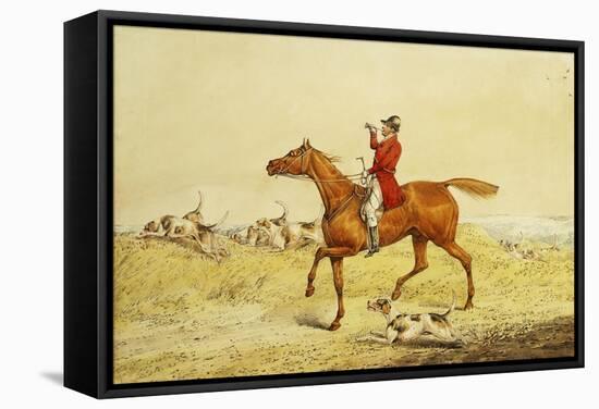 View Halloo-Henry Thomas Alken-Framed Stretched Canvas