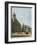 View in Amsterdam, with the Facade of the Stadhuis and the Nieuwe Kerk-Gerrit Adriaensz Berckheyde-Framed Giclee Print