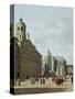 View in Amsterdam, with the Facade of the Stadhuis and the Nieuwe Kerk-Gerrit Adriaensz Berckheyde-Stretched Canvas