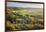 View in autumn over the village of Corton Denham and countryside at sunset, Corton Denham, Somerset-Stuart Black-Framed Photographic Print