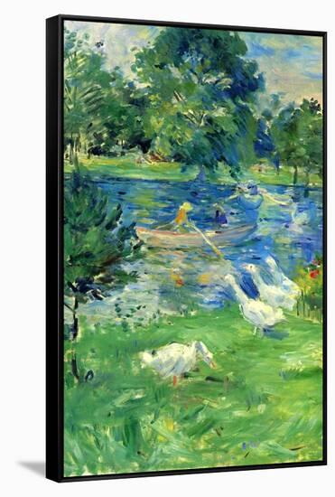 View in Bologne-Berthe Morisot-Framed Stretched Canvas
