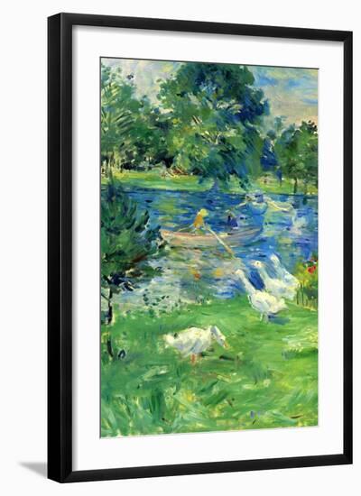 View In Bologne-Berthe Morisot-Framed Art Print