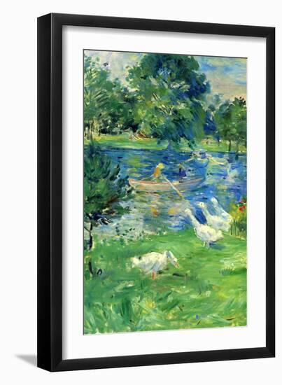 View In Bologne-Berthe Morisot-Framed Art Print