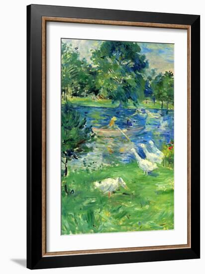 View In Bologne-Berthe Morisot-Framed Art Print