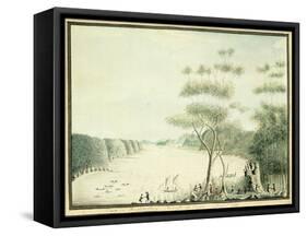 View in Broken Bay, New South Wales, 1788-William Bradley-Framed Stretched Canvas