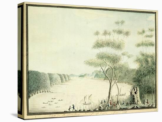 View in Broken Bay, New South Wales, 1788-William Bradley-Stretched Canvas