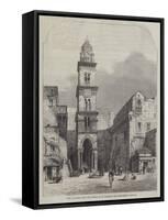 View in Gaeta, with the Church of St Erasmus-Samuel Read-Framed Stretched Canvas