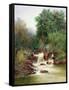 View in Gidley Park, Devon-William Widgery-Framed Stretched Canvas