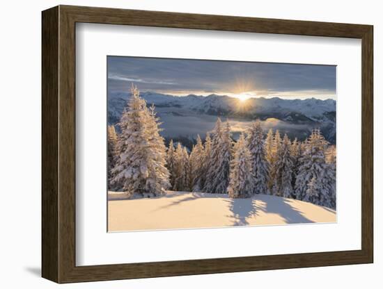 View in Hohe Tauern of the Kreuzkogel, Dorfgastein, Gasteinertal, Salzburg, Austria-Rainer Mirau-Framed Photographic Print