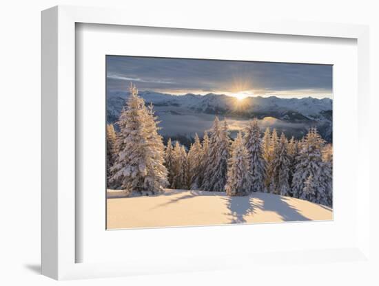 View in Hohe Tauern of the Kreuzkogel, Dorfgastein, Gasteinertal, Salzburg, Austria-Rainer Mirau-Framed Photographic Print