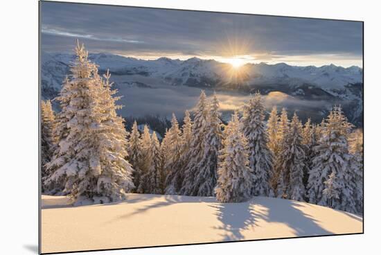 View in Hohe Tauern of the Kreuzkogel, Dorfgastein, Gasteinertal, Salzburg, Austria-Rainer Mirau-Mounted Photographic Print