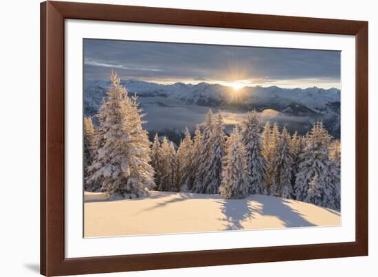 View in Hohe Tauern of the Kreuzkogel, Dorfgastein, Gasteinertal, Salzburg, Austria-Rainer Mirau-Framed Photographic Print