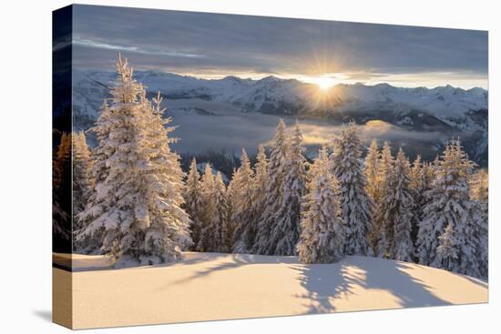 View in Hohe Tauern of the Kreuzkogel, Dorfgastein, Gasteinertal, Salzburg, Austria-Rainer Mirau-Stretched Canvas