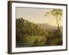 View in Matlock Dale, Looking Towards Black Rock Escarpment, C.1780-5-Joseph Wright of Derby-Framed Giclee Print