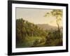 View in Matlock Dale, Looking Towards Black Rock Escarpment, C.1780-5-Joseph Wright of Derby-Framed Giclee Print