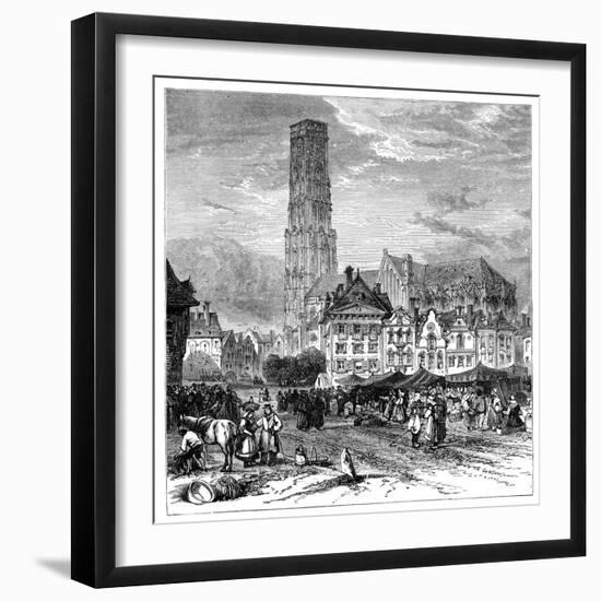 View in Mechelen, Belgium, 1900-null-Framed Giclee Print