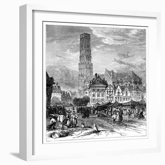 View in Mechelen, Belgium, 1900-null-Framed Giclee Print