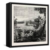 View in Pennsylvania, USA, 1870s-null-Framed Stretched Canvas