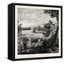 View in Pennsylvania, USA, 1870s-null-Framed Stretched Canvas