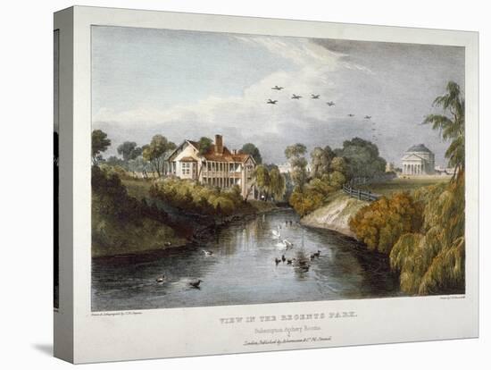 View in Regent's Park, St Marylebone, London, C1830-Thomas Mann Baynes-Stretched Canvas